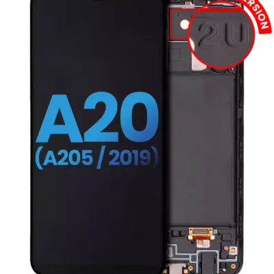LCD Assembly With Frame For Samsung Galaxy A20 (A205 / 2019) (US Version) (Aftermarket: Incell) (All Colors)