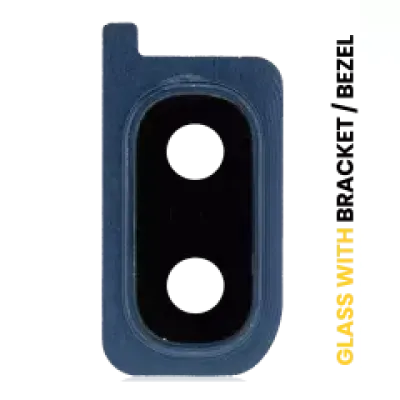 Скло основної камери з рамкою для Samsung Galaxy A20 (A205 / 2019) (Deep Blue)