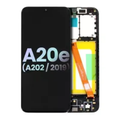Дисплейний модуль (LCD) з рамкою для Samsung Galaxy A20e (A202 / 2019) (Service Pack) (всі кольори)