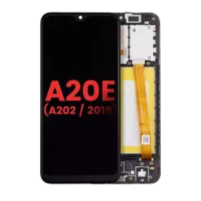 Дисплейний модуль (LCD) з рамкою для Samsung Galaxy A20e (A202 / 2019) (Aftermarket Plus) (всі кольори)