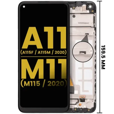 LCD Assembly With Frame For Samsung Galaxy A11 (A115F/ A115M / 2020) / M11 (M115 /2020) (International Version) (Refurbished) (All Colors)