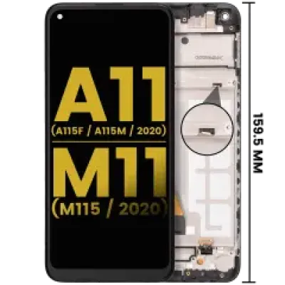 Дисплейний модуль (LCD) з рамкою для Samsung Galaxy A11 (A115F / A115M / 2020) / M11 (M115 / 2020) (International Version) (Refurbished) (всі кольори)