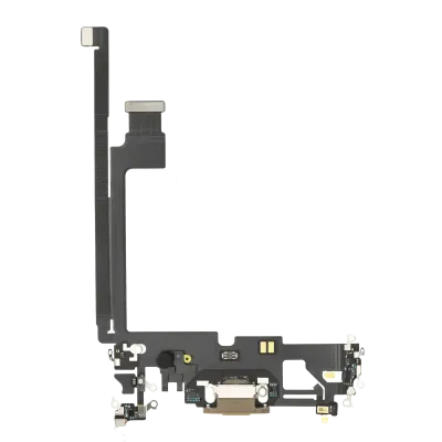 Шлейф зарядки для iPhone 12 Pro Max (Used OEM Pull) (золотий)