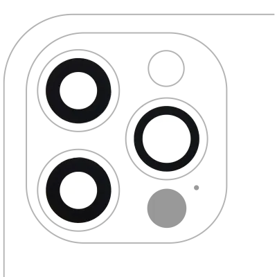 Back Camera Lens (Glass Only) With Adhesive For iPhone 12 Pro (3 Piece Set) (Real Sapphire) (Premium) (10 Pack)