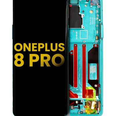 OLED Assembly With Frame For OnePlus 8 Pro (Refurbished) (Glacial Green)