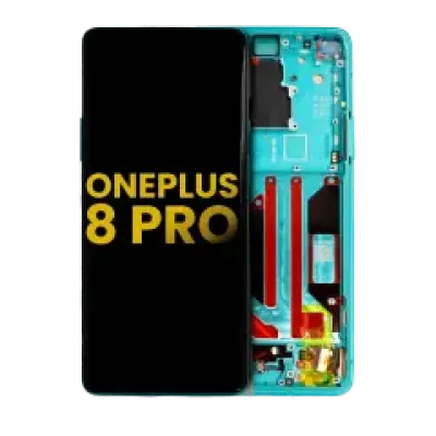Дисплейний модуль (OLED) з рамкою для OnePlus 8 Pro (Refurbished) (Glacial Green)