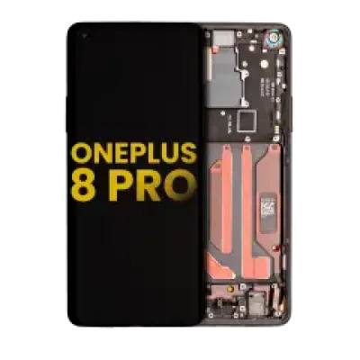 Дисплейний модуль (OLED) з рамкою для OnePlus 8 Pro (Refurbished) (Onyx Black)