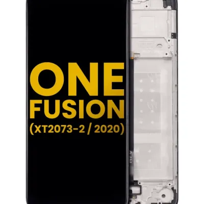Дисплейний модуль з рамкою для Motorola One Fusion (XT2073 / 2020) (Refurbished) (Чорний)