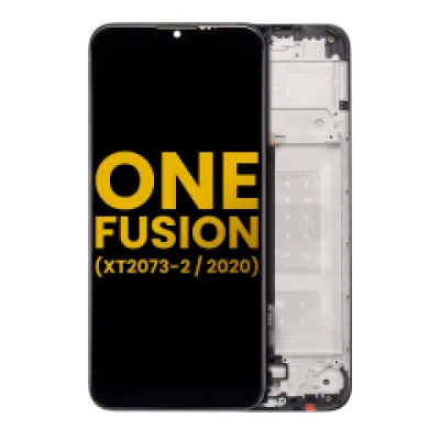Дисплейний модуль з рамкою для Motorola One Fusion (XT2073 / 2020) (Refurbished) (Чорний)
