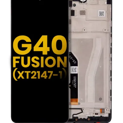 LCD Assembly With Frame For Motorola Moto G40 Fusion (XT2147-1) (Refurbished) (All Colors)