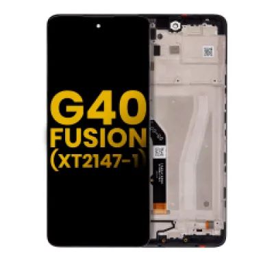 Дисплейний модуль з рамкою для Motorola Moto G40 Fusion (XT2147-1) (Refurbished) (усі кольори)
