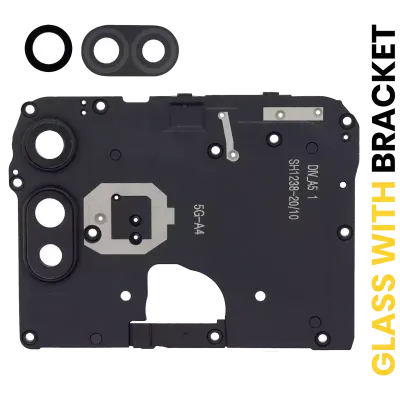 Скло камери з кріпленням для Motorola Moto E (XT2052 / 2020) (чорний)