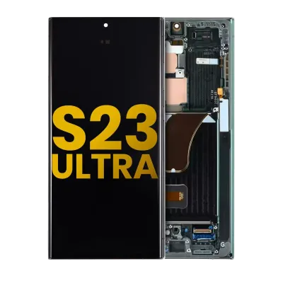 Дисплейний модуль (OLED) з рамкою для Samsung Galaxy S23 Ultra 5G (US & International) (Зібраний) (Green)
