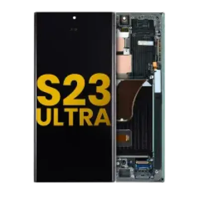 Дисплейний модуль (OLED) з рамкою для Samsung Galaxy S23 Ultra 5G (US & International) (Зібраний) (Green)
