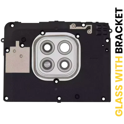 Скло основної камери з кріпленням для Motorola Moto G Power (XT2117 / 2021) (Polar Silver)