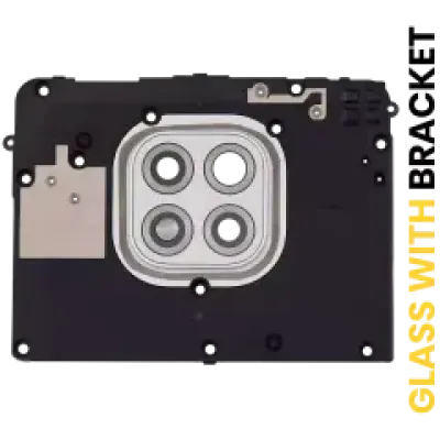 Скло основної камери з кріпленням для Motorola Moto G Power (XT2117 / 2021) (Polar Silver)