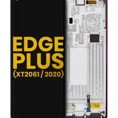 OLED Assembly With Frame For Motorola Moto Edge Plus (XT2061 / 2020) (Refurbished) (Smokey Sangria)