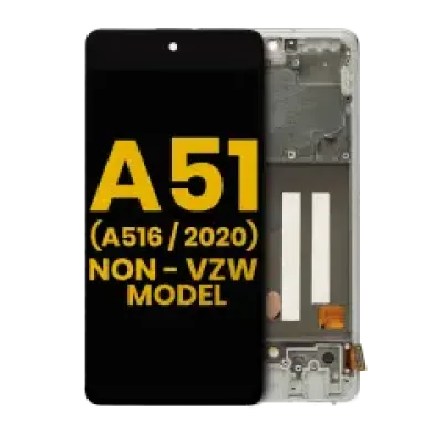 Дисплейний модуль OLED з рамкою для Samsung Galaxy A51 5G (A516 / 2020) (Non-Verizon 5G UW Frame) (Refurbished) (Prism Cube White)