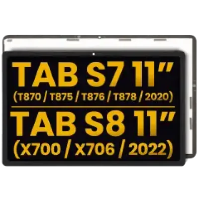 Дисплейний модуль LCD без рамки для Samsung Galaxy Tab S7 11" (2020) (T870 / T875 / T876 / T878) / Tab S8 11" (2022) (X700 / X706) (Refurbished) (усі кольори)