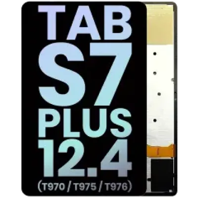 Дисплейний модуль (OLED) без рамки для Samsung Galaxy Tab S7 Plus 12.4" (T970 / T975 / T976) (2020) (Service Pack) (чорний)