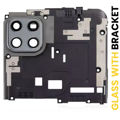 Скло основної камери з кріпленням для Motorola Moto G 5G (XT2113-3 / 2020) / One 5G Ace (XT2113-1/2 / 2021) (Frosted Silver)