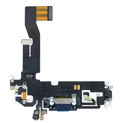 Charging Port Flex Cable For iPhone 12 / 12 Pro (Aftermarket Plus) (Pacific Blue)
