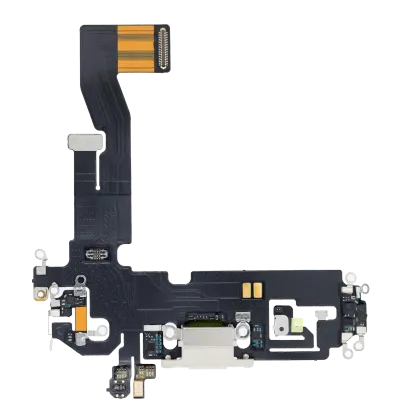 Charging Port Flex Cable For iPhone 12 Pro (Aftermarket Plus) (Silver)