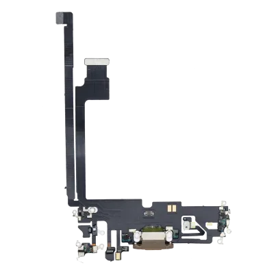 Шлейф зарядки для iPhone 12 Pro Max (Aftermarket Plus) (золотий)