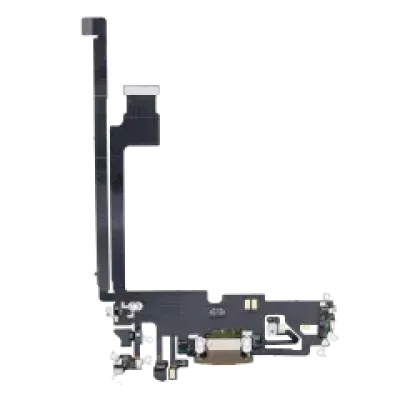 Шлейф зарядки для iPhone 12 Pro Max (Aftermarket Plus) (золотий)
