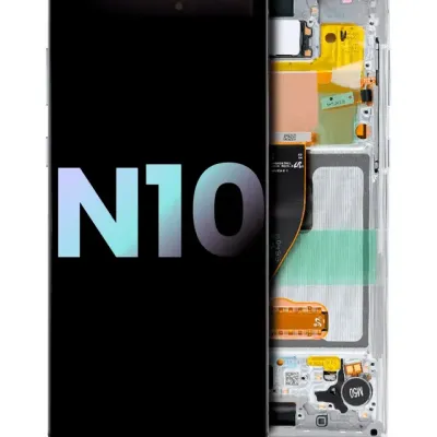 Дисплейний модуль (OLED) з рамкою для Samsung Galaxy Note 10 (Service Pack) (Aura White)