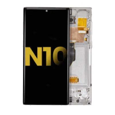 Дисплейний модуль (OLED) з рамкою для Samsung Galaxy Note 10 (Refurbished) (Aura White)