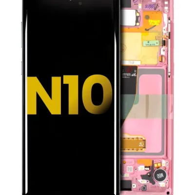 Дисплейний модуль (OLED) з рамкою для Samsung Galaxy Note 10 (Refurbished) (Aura Pink)