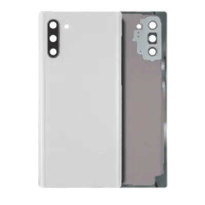 Заднє скло з скло камери для Samsung Galaxy Note 10 (без логотипу) (Aftermarket Plus) (Aura White)