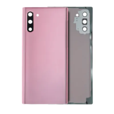 Заднє скло з скло камери для Samsung Galaxy Note 10 (без логотипу) (Aftermarket Plus) (Aura Pink)