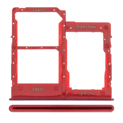 Dual Sim Card Tray For Samsung Galaxy A40 (A405 / 2019) (Red)