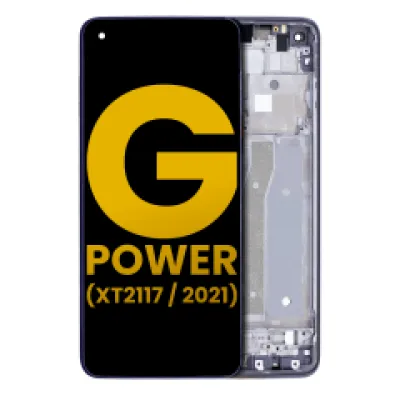 Дисплейний модуль з рамкою для Motorola Moto G Power (XT2117 / 2021) (Refurbished) (Flash Gray)