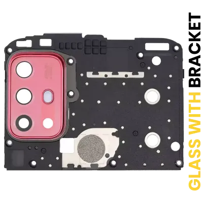 Скло камери з рамкою для Motorola Moto G20 (XT2128 / 2021) (Flamingo Pink)