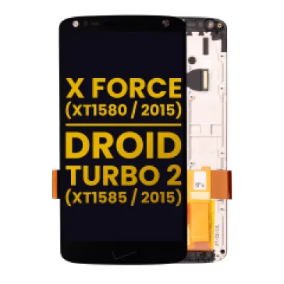 Дисплейний модуль (LCD) з рамкою для Motorola Moto X Force (XT1580 / 2015) / Droid Turbo 2 (XT1585 / 2015) (Refurbished) (чорний)