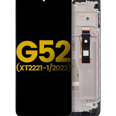 Дисплейний модуль (OLED) з рамкою для Motorola Moto G52 (XT2221 / 2022) (Refurbished) (усі кольори)