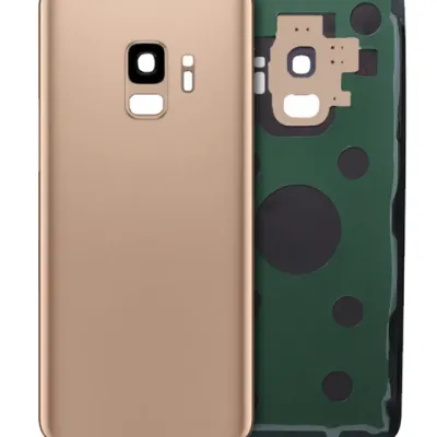 Заднє скло з скло камери для Samsung Galaxy S9 (No Logo) (Aftermarket Plus) (Sunrise Gold)