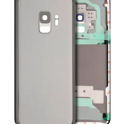 Заднє скло з скло камери для Samsung Galaxy S9 (No Logo) (Aftermarket Plus) (сріблястий)