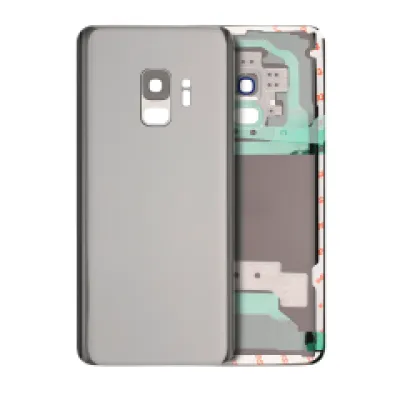 Заднє скло з скло камери для Samsung Galaxy S9 (No Logo) (Aftermarket Plus) (сріблястий)