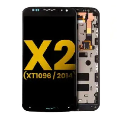 Дисплейний модуль з рамкою для Motorola Moto X2 (XT1096 / 2014) (Refurbished) (чорний)