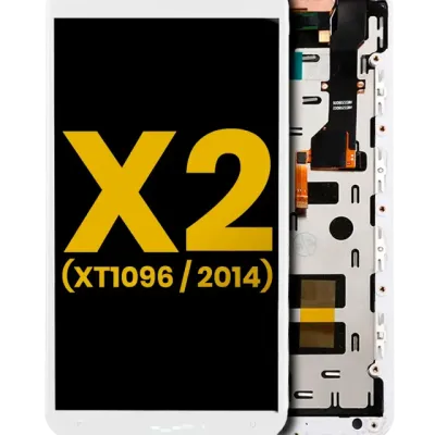 Дисплейний модуль з рамкою для Motorola Moto X2 (XT1096 / 2014) (Refurbished) (білий)