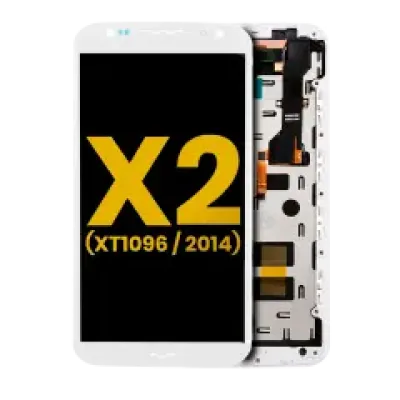 Дисплейний модуль з рамкою для Motorola Moto X2 (XT1096 / 2014) (Refurbished) (білий)