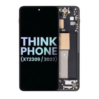 Дисплейний модуль (OLED) з рамкою для Motorola ThinkPhone (XT2309 / 2023) (Genuine OEM) (Carbon Black)