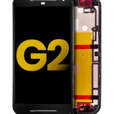 LCD Assembly With Frame For Motorola Moto G2 (XT1068 / 2014) (Refurbished) (Black)