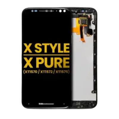 Дисплейний модуль для Motorola Moto X Style (XT1572 / 2015) / Moto X Pure Edition (XT1575 / 2015) з рамкою (Refurbished) (чорний)