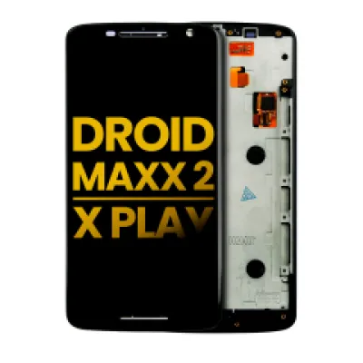 Дисплейний модуль для Motorola Droid Maxx 2 / Moto X Play (XT1561 / XT1562 / XT1563 / XT1565 / 2015) з рамкою (Refurbished) (чорний)