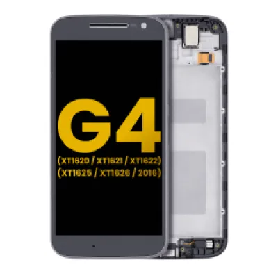 Дисплейний модуль (LCD) з рамкою для Motorola Moto G4 (XT1620 / XT1621 / XT1622 / XT1625 / XT1626 / 2016) (Refurbished) (чорний)